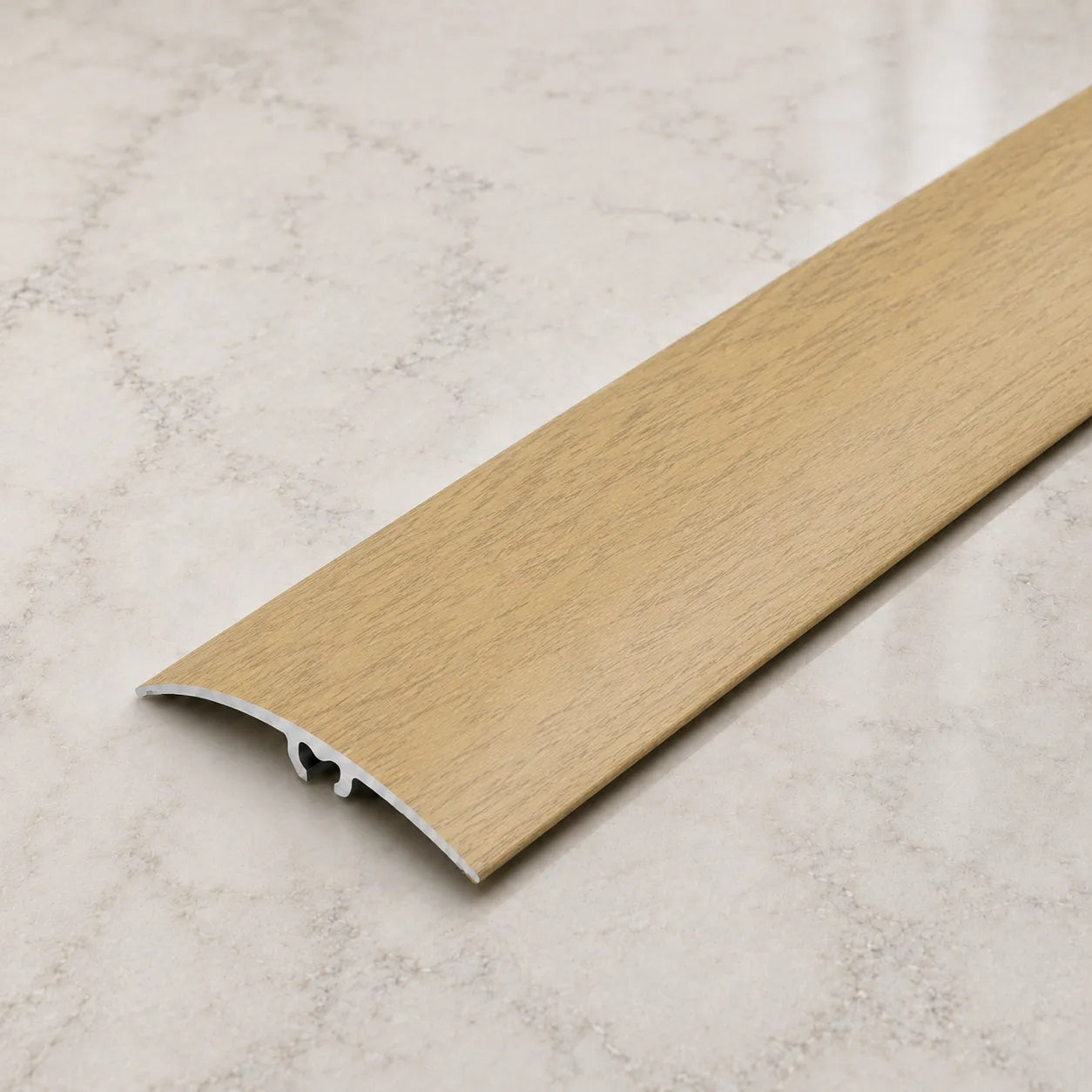 50mm Wood Effect Aluminium Door Threshold Strip in Light_Oak